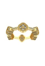 gorgeous natural round diamond yellow gold baby ring